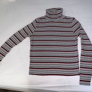 Striped turtle neck